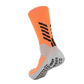 3 Pack Orange Football Grip Socks Mens