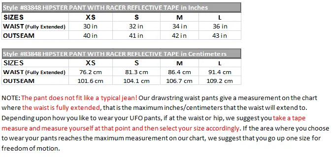 83848 Hipster Pant with Racer Reflective Tape