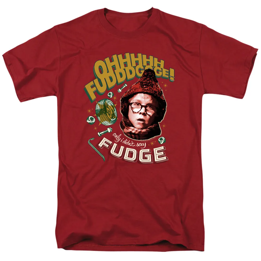 A Christmas Story Oh Fudge! Mens T Shirt Cardinal