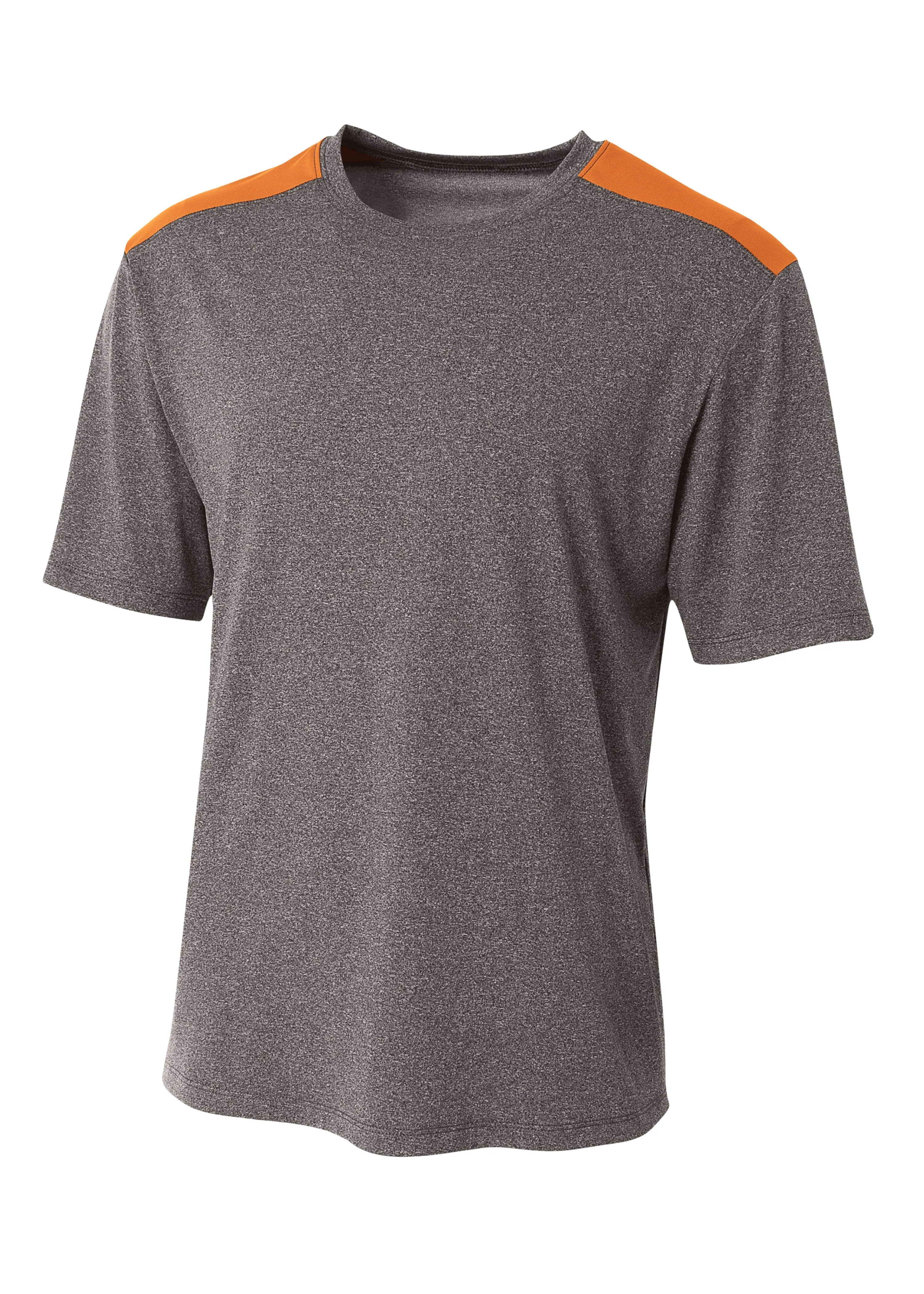 A4 Mens Tourney Heather Short Sleeve Color Block