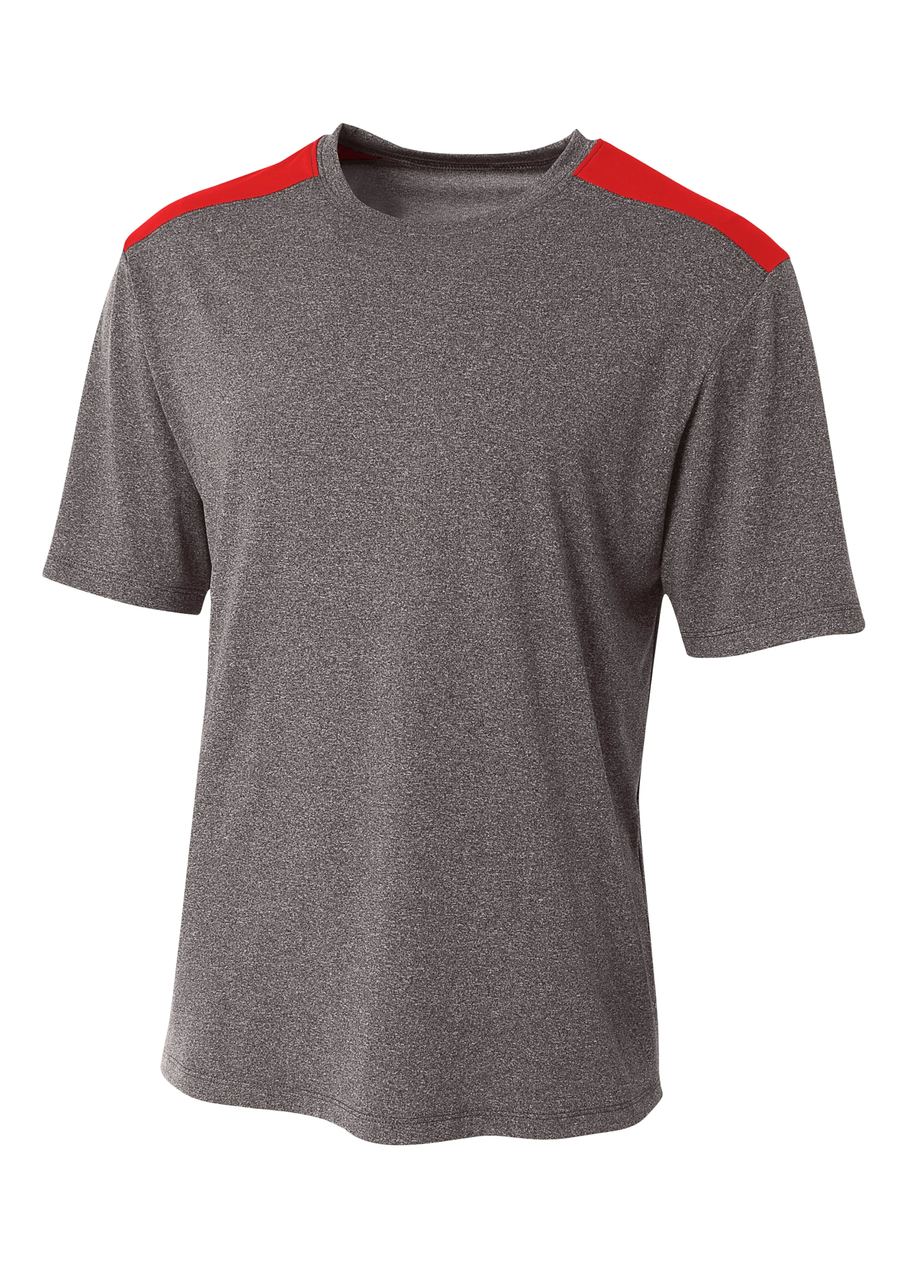 A4 Mens Tourney Heather Short Sleeve Color Block