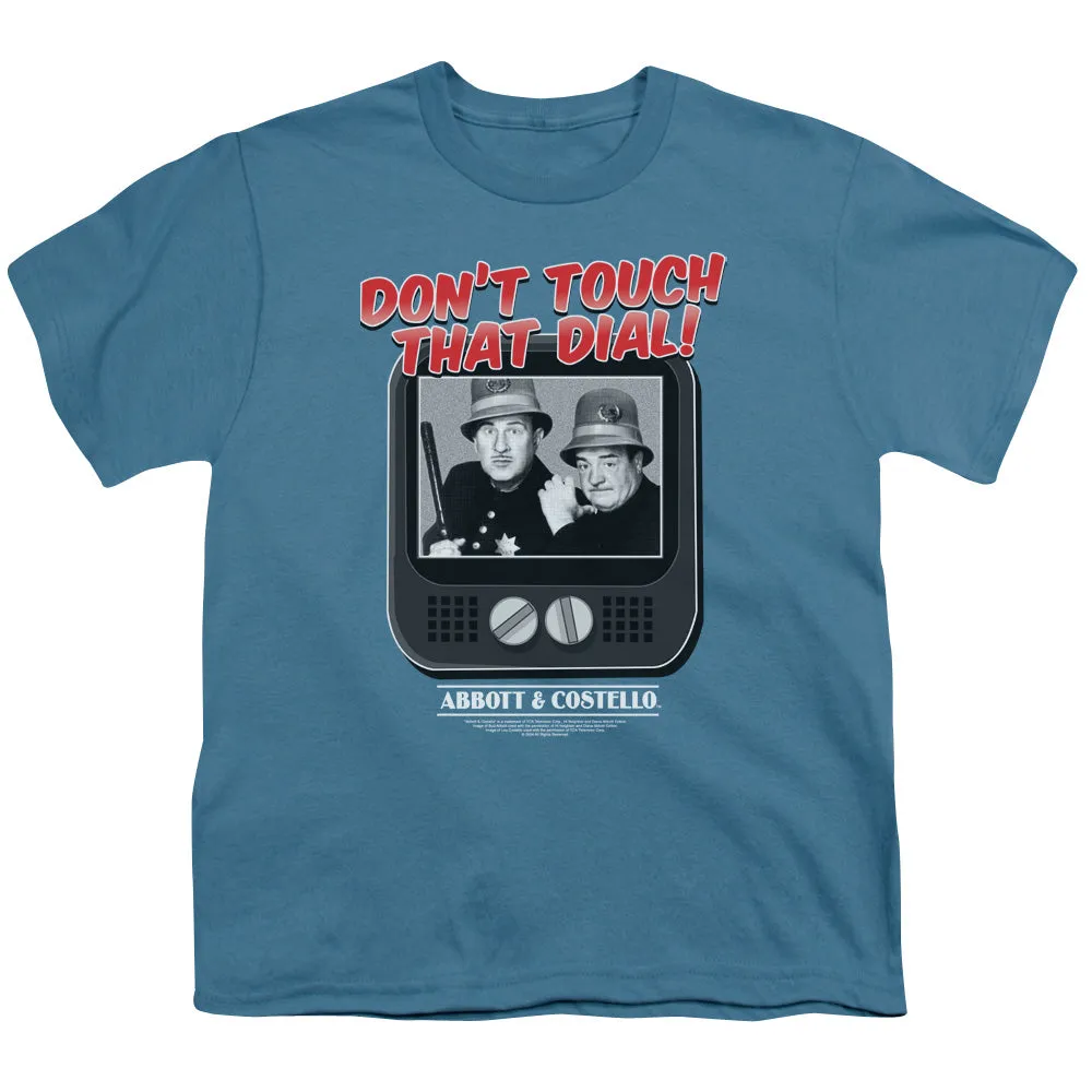 Abbott & Costello That Dial Kids Youth T Shirt Slate