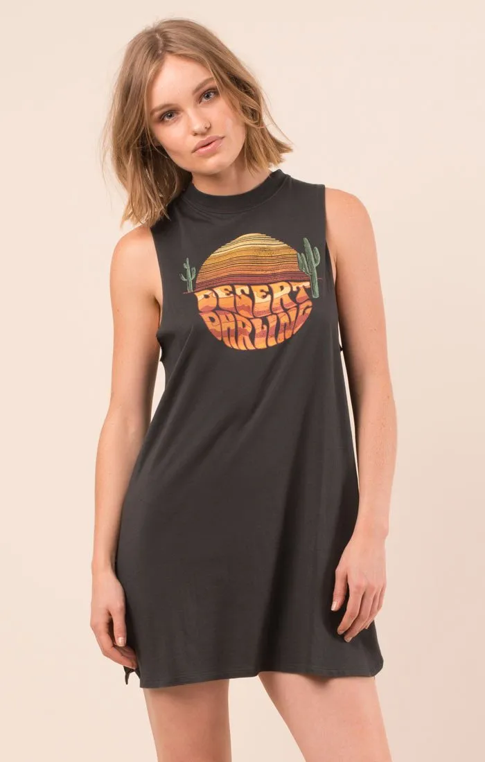 Afends Womens Darling - Graphic Bandcut Dress