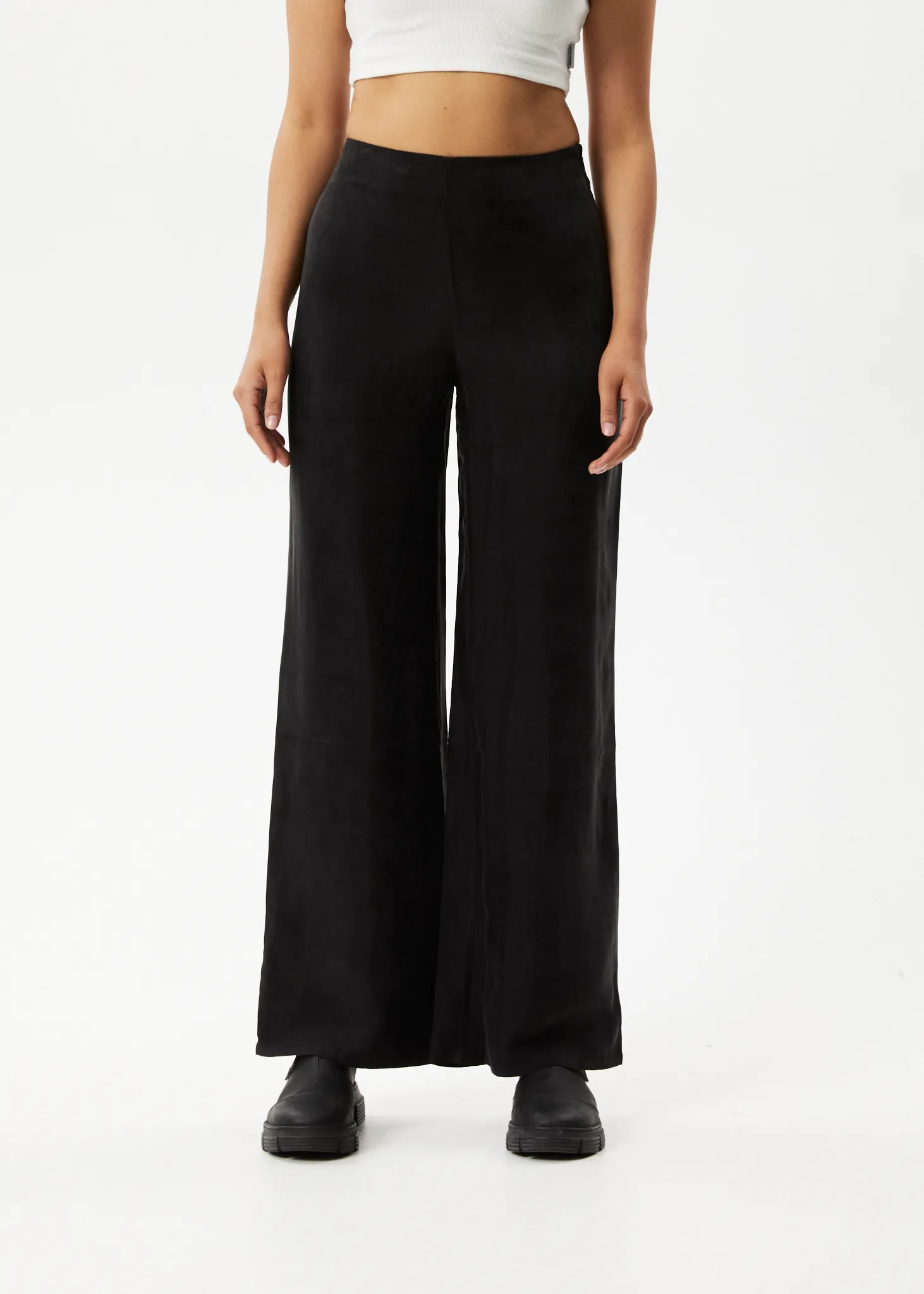 AFENDS Womens Gemma - Cupro Pants - Black