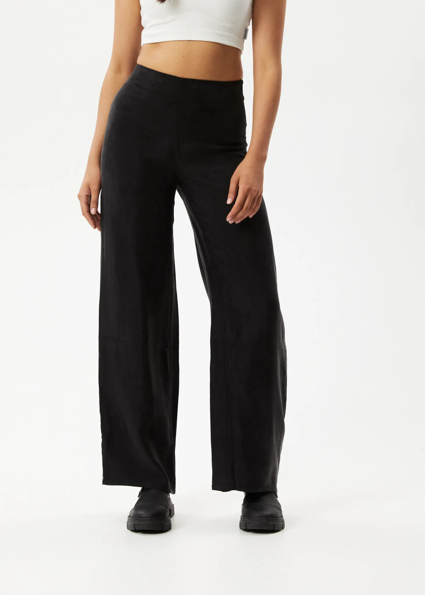 AFENDS Womens Gemma - Cupro Pants - Black