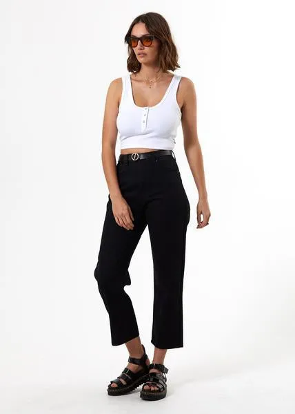 Afends Womens Shelby - Twill High Waist Wide Leg Jeans