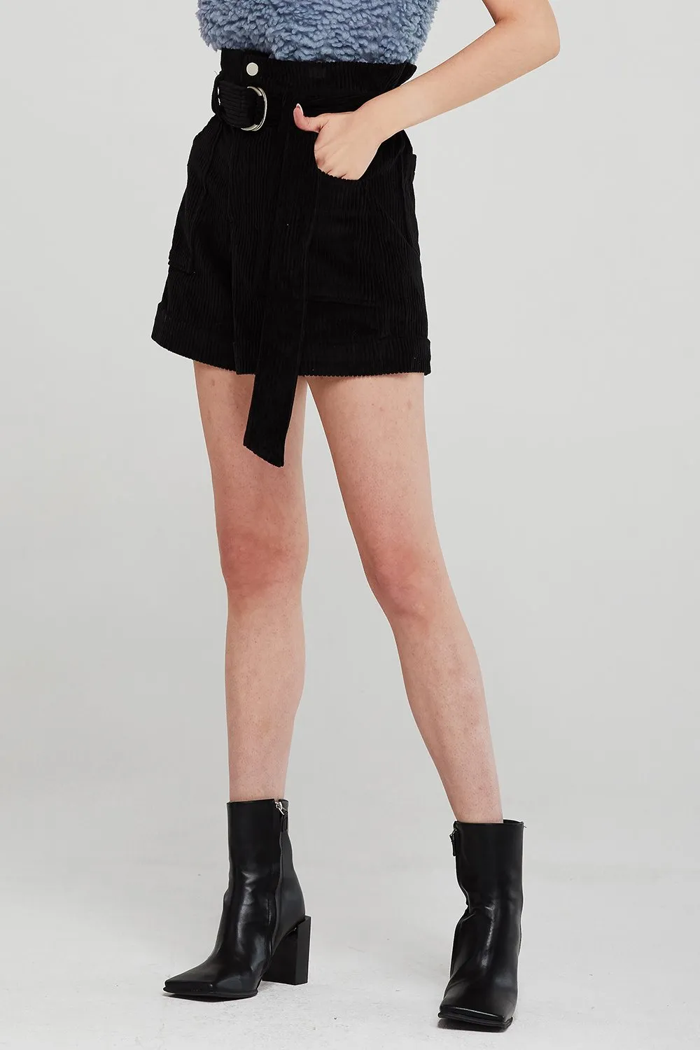 Annie Belted Cord Shorts