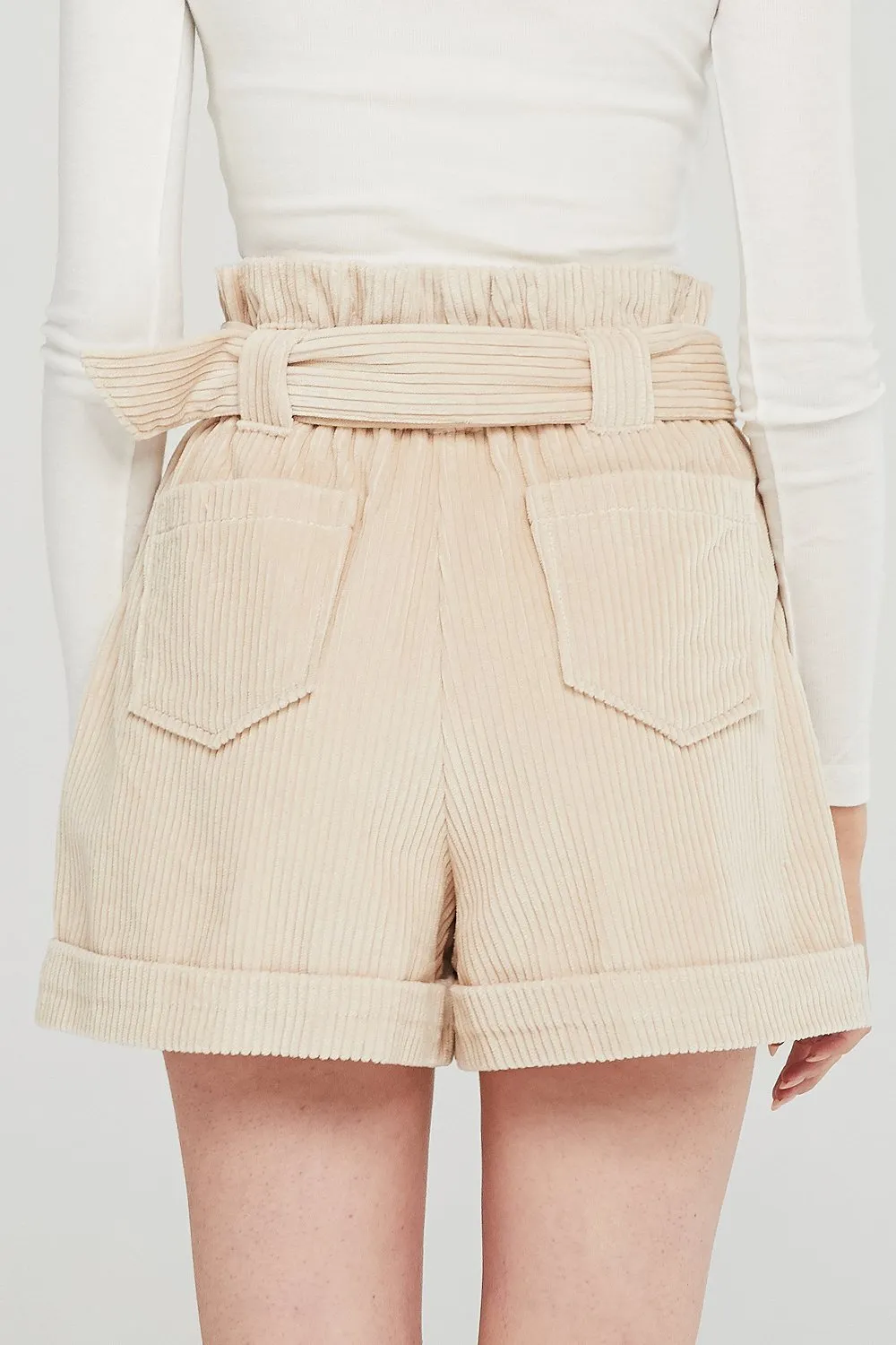 Annie Belted Cord Shorts