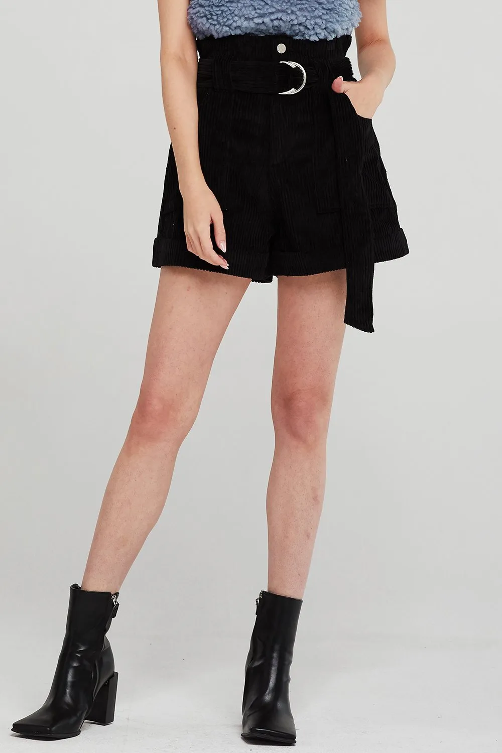 Annie Belted Cord Shorts