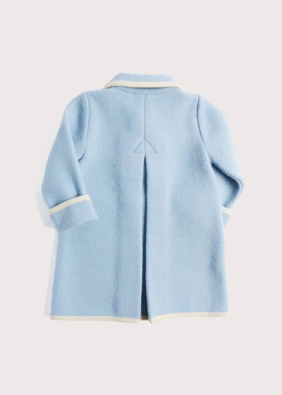 Austrian Double Breasted Wool Baby Coat in Baby Blue (6mths-3yrs)