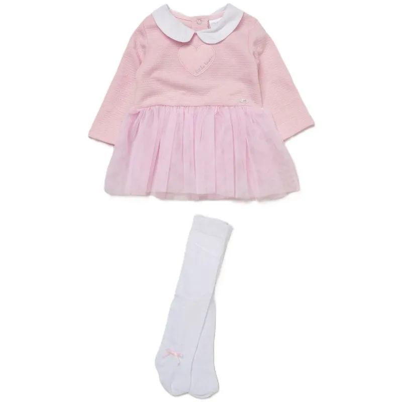 Baby Girls Quilted Dress with Socks