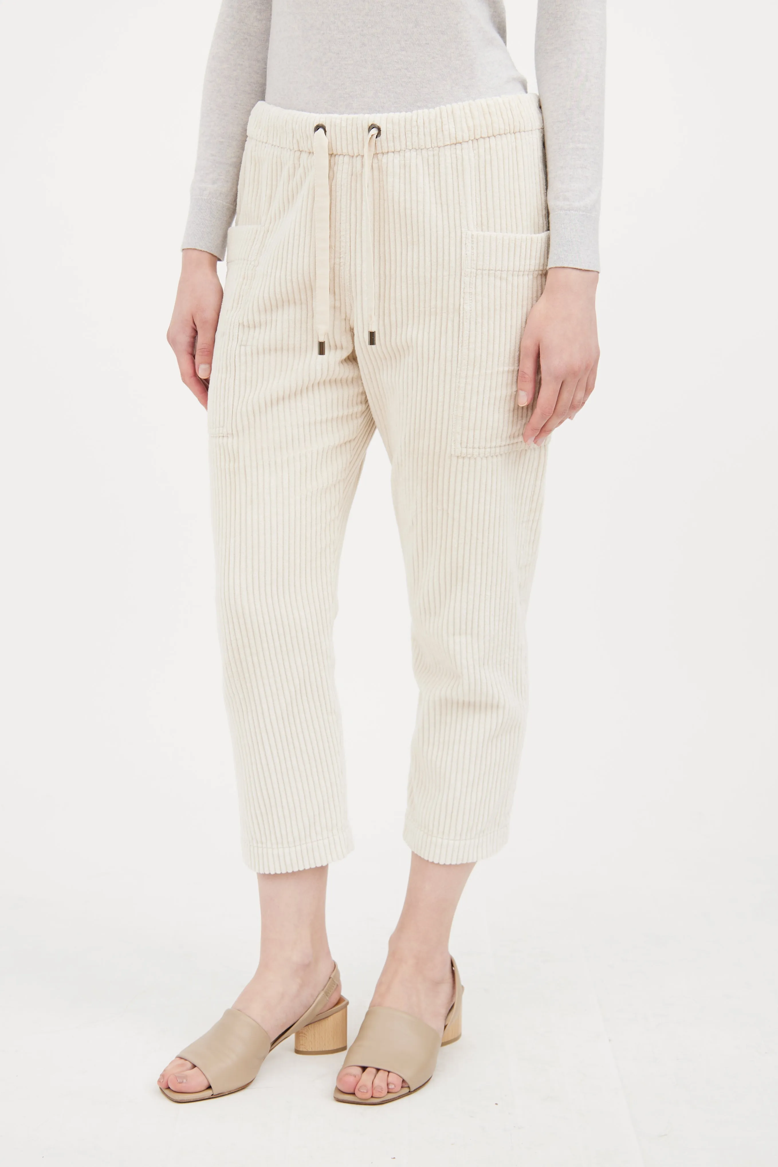 Beige Corduroy Pant