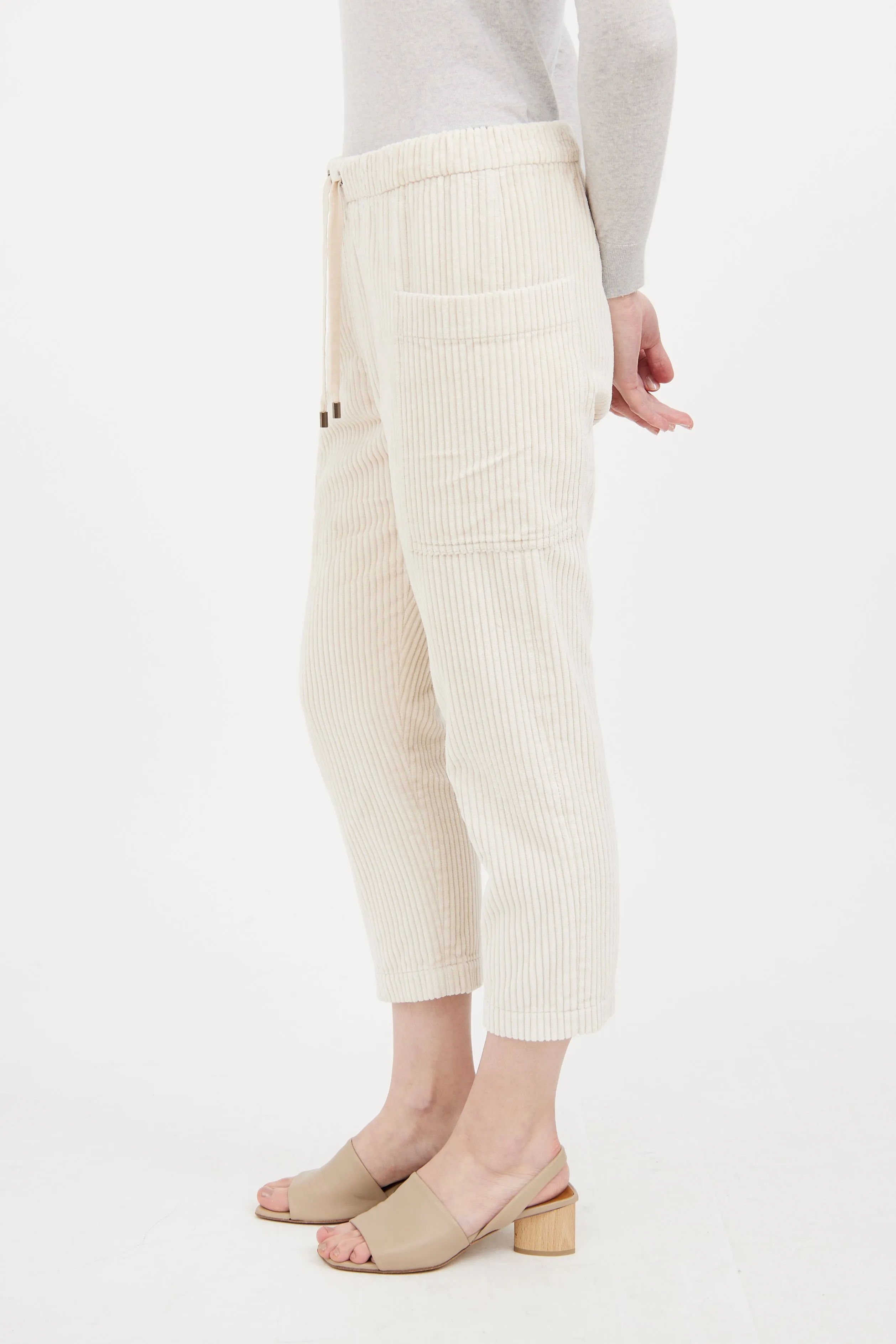 Beige Corduroy Pant