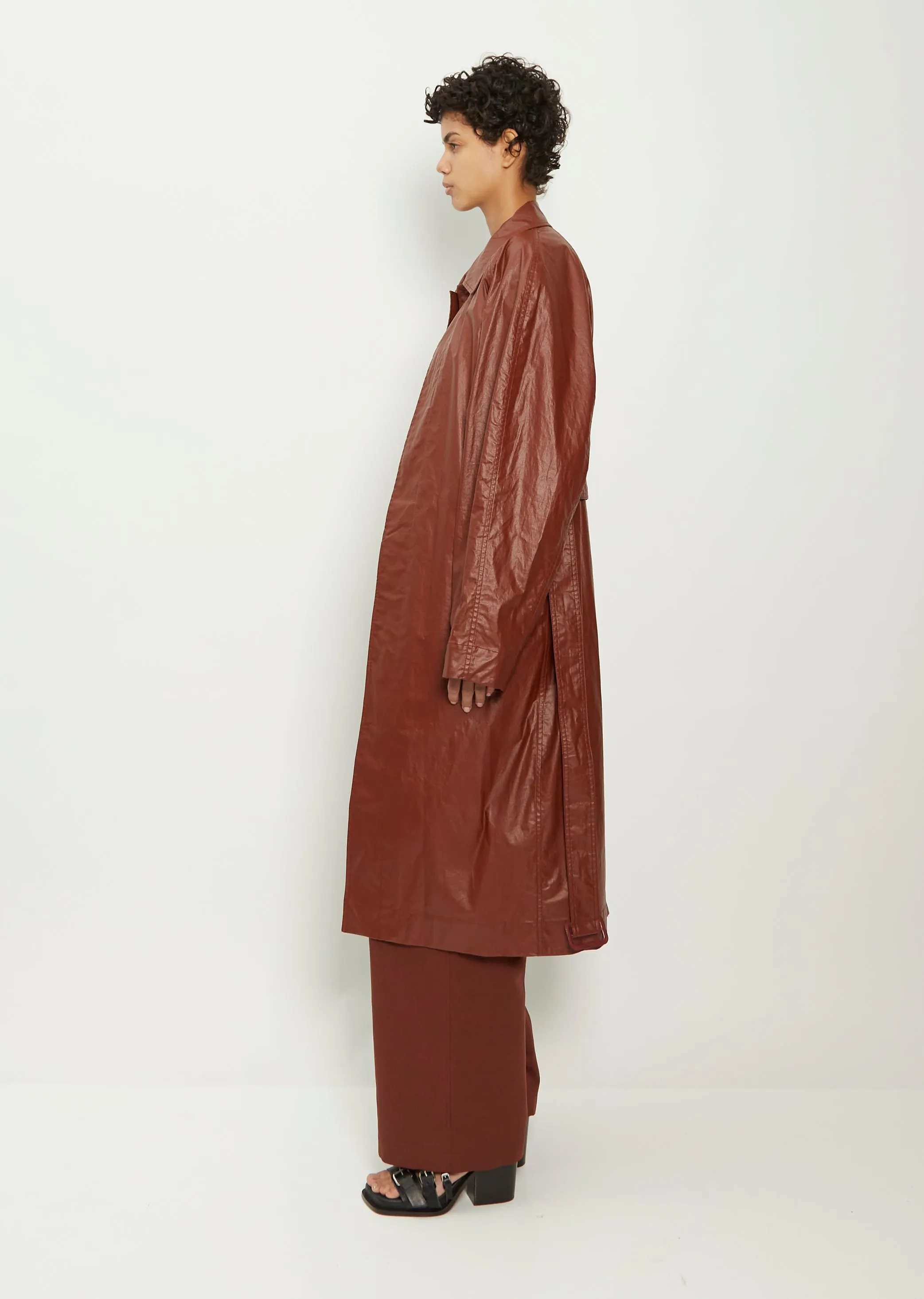 Belted Cotton Raincoat