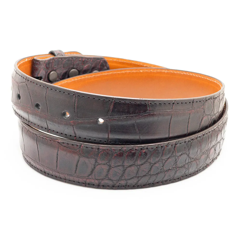 Black Cherry Alligator Belt Straps