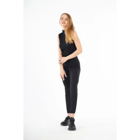 Black Cotton Jersey Leggings