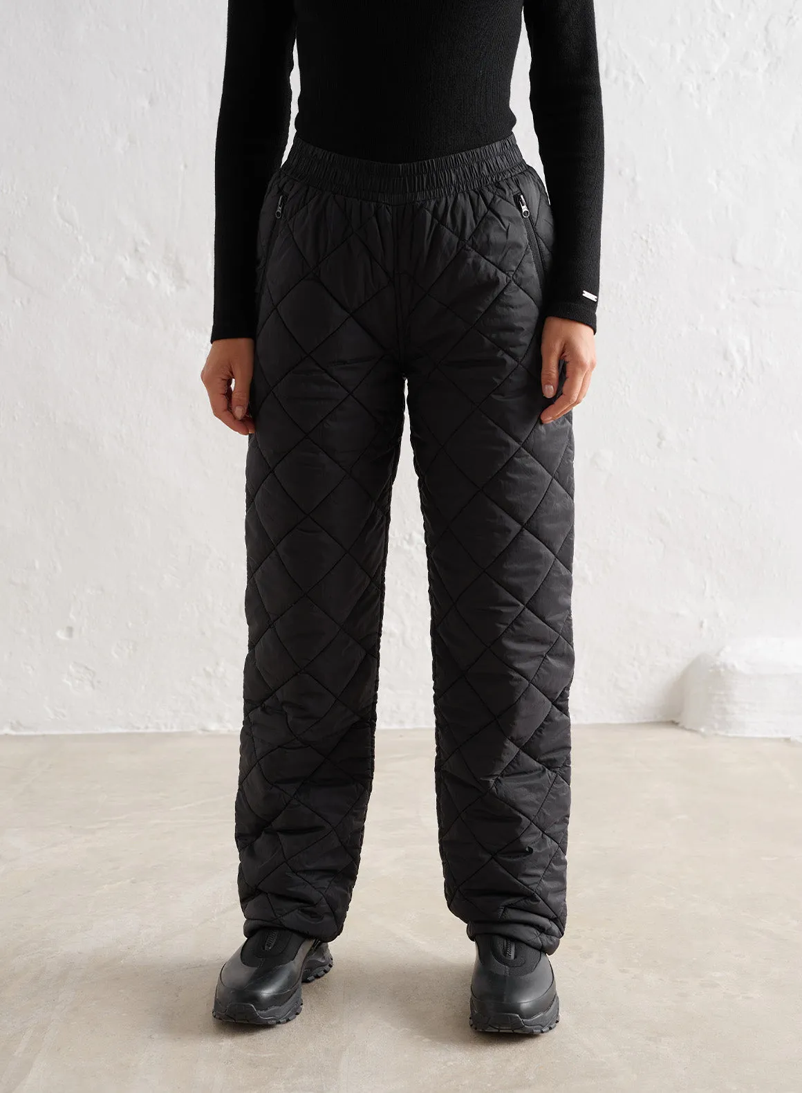 Black Quilted Pants