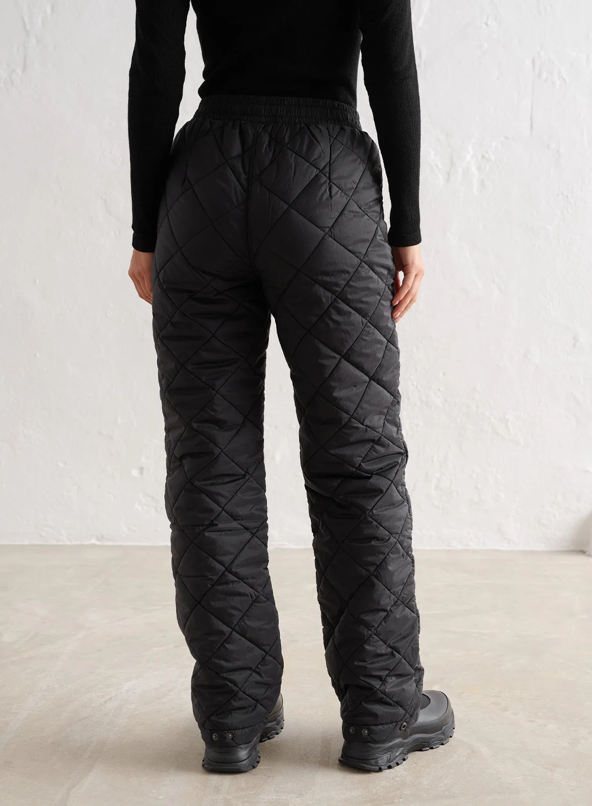 Black Quilted Pants