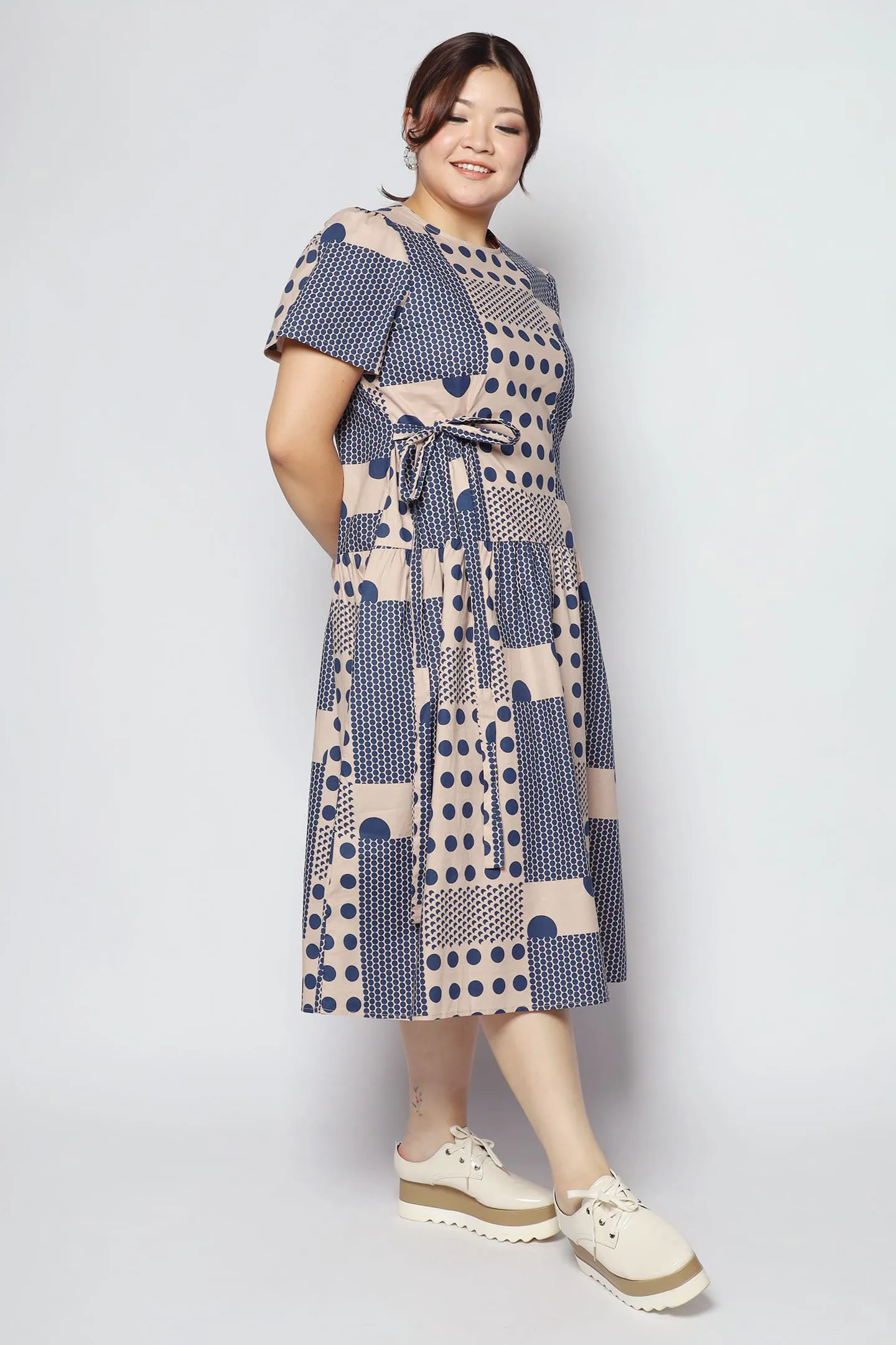 Bonnie Dress in Circular Print