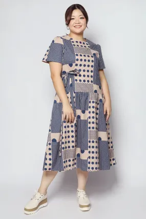 Bonnie Dress in Circular Print