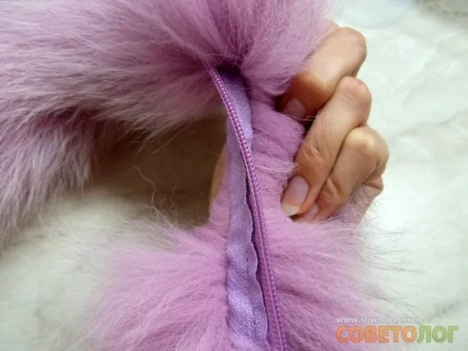 BY ORDER, Real Fox Fur (Tail) Trim Hood, Fur collar trim, Fox Fur Collar, Fur Scarf, Fur Ruff, Fur Hood, Fur stripe, Coat Trim, Purple