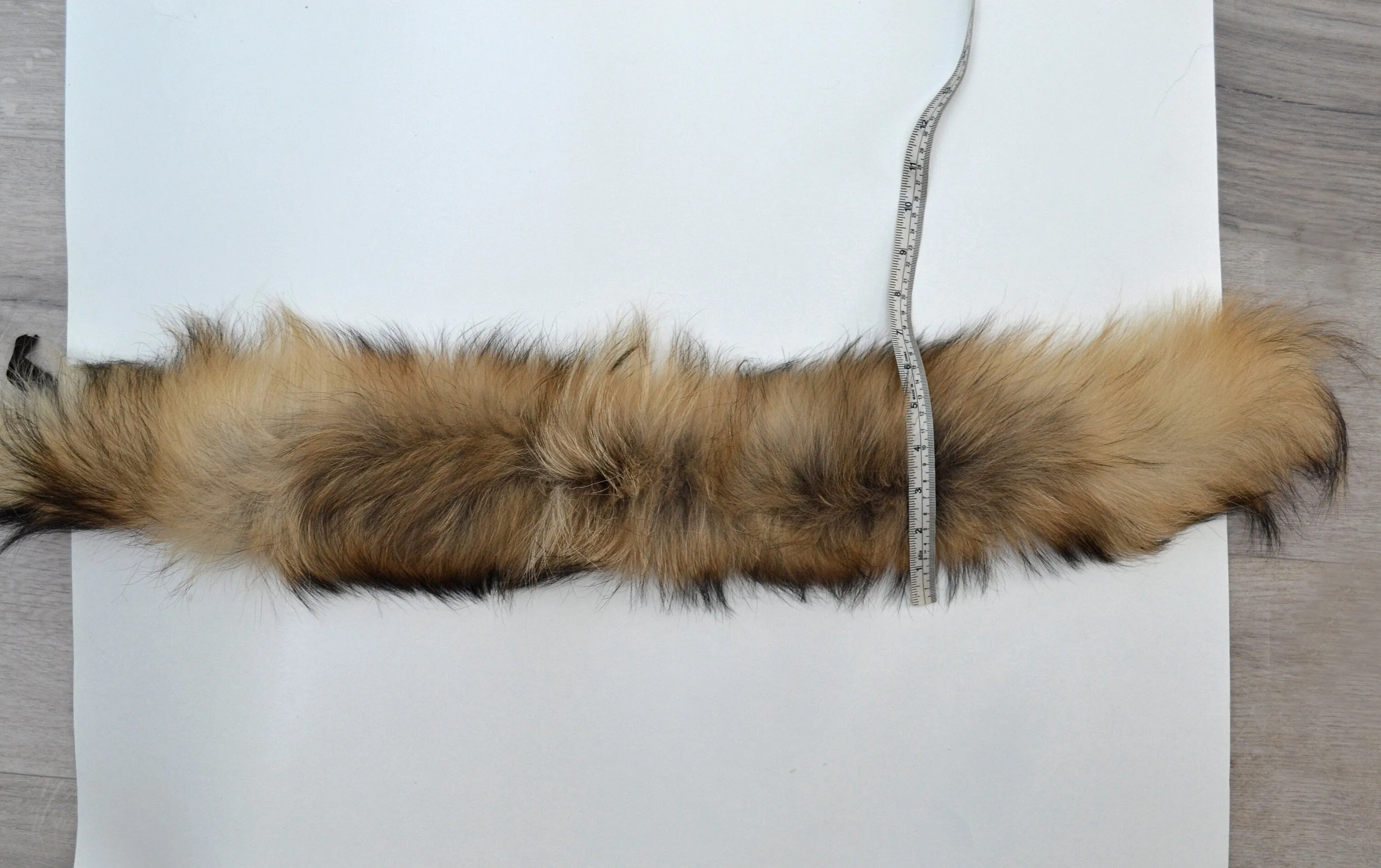 BY ORDER, Real Raccoon Fur (Tail) Trim Hood, Fur collar trim, Raccoon Fur Collar, Fur Scarf, Fur Ruff, Fur Hood, Fur stripe, Coat Trim