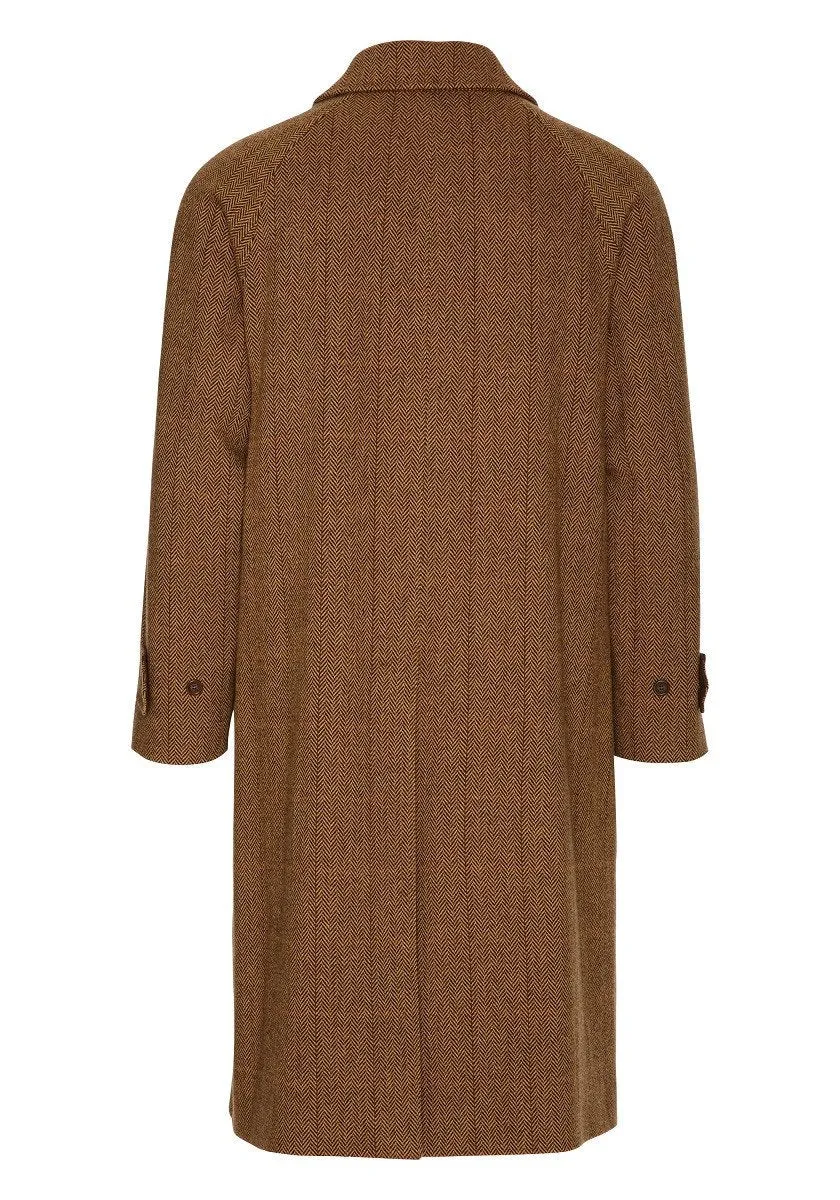 Campbell Herringbone Wool Raincoat