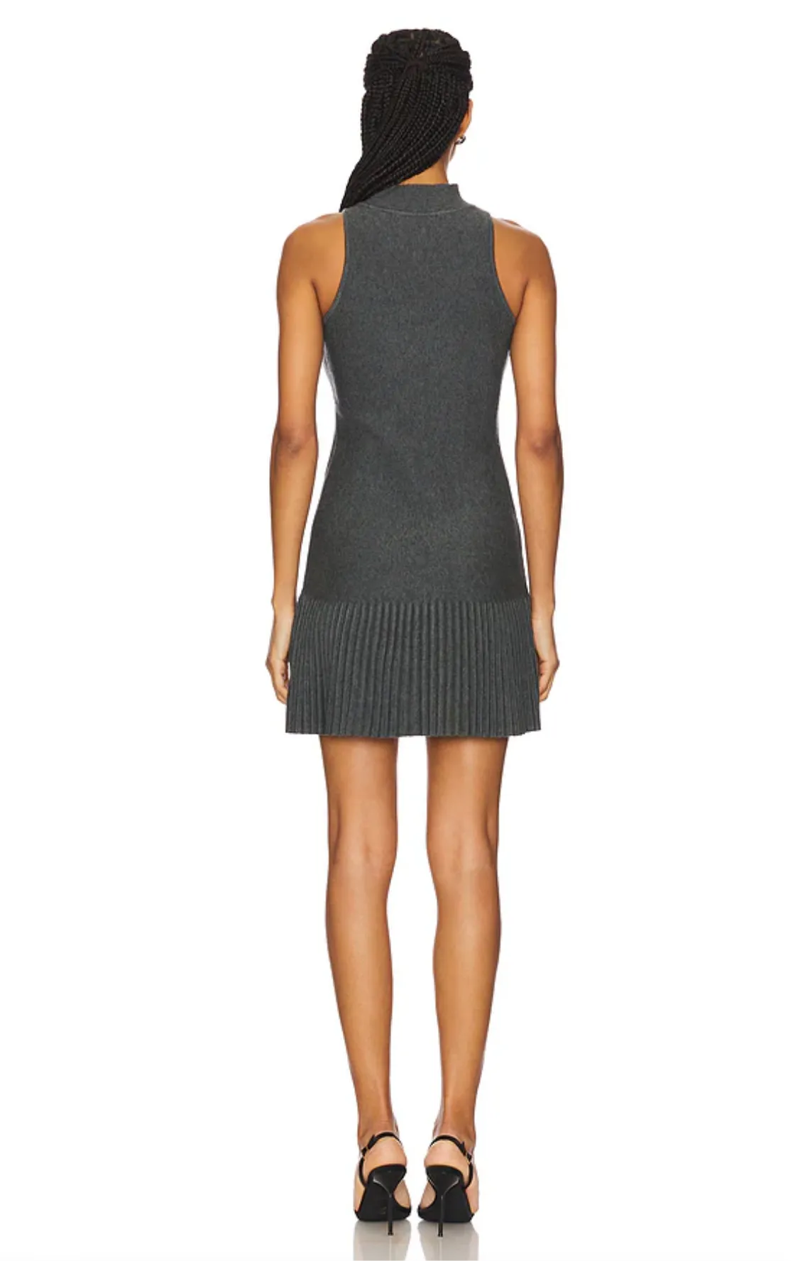 Charcoal Drop Waist Sweater Dress