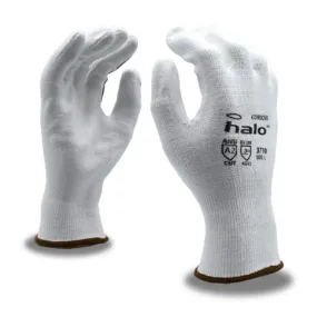 Cordova Safety Halo 3710 13-Gauge HPPE/Synthetic Fiber Shell, Polyurethane Coated Palm, A2 Cut Level Gloves, White, 1 Pair