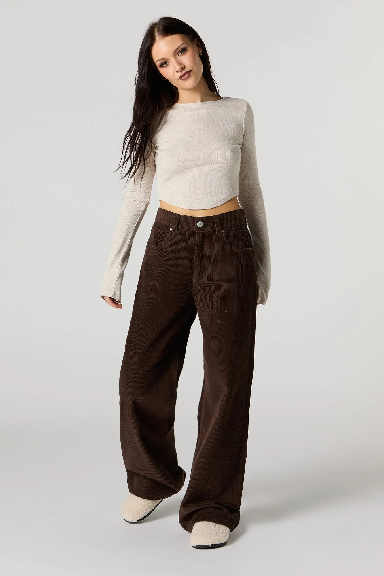 Corduroy Straight Leg Pant