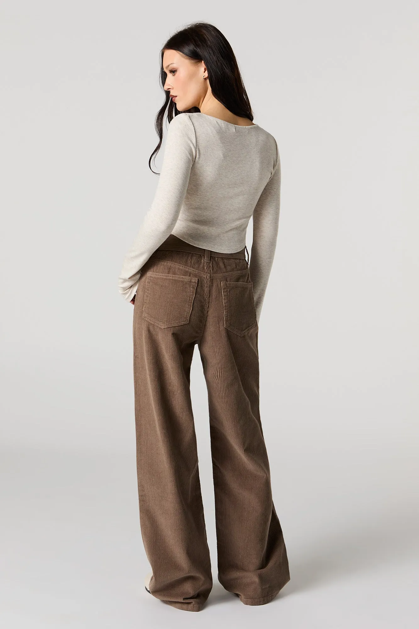 Corduroy Straight Leg Pant