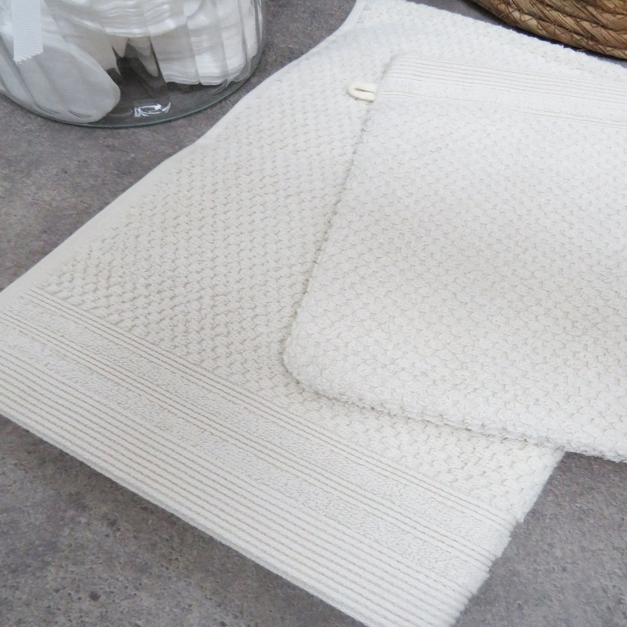 Cotton Waffle Hand Mitt Wash Glove