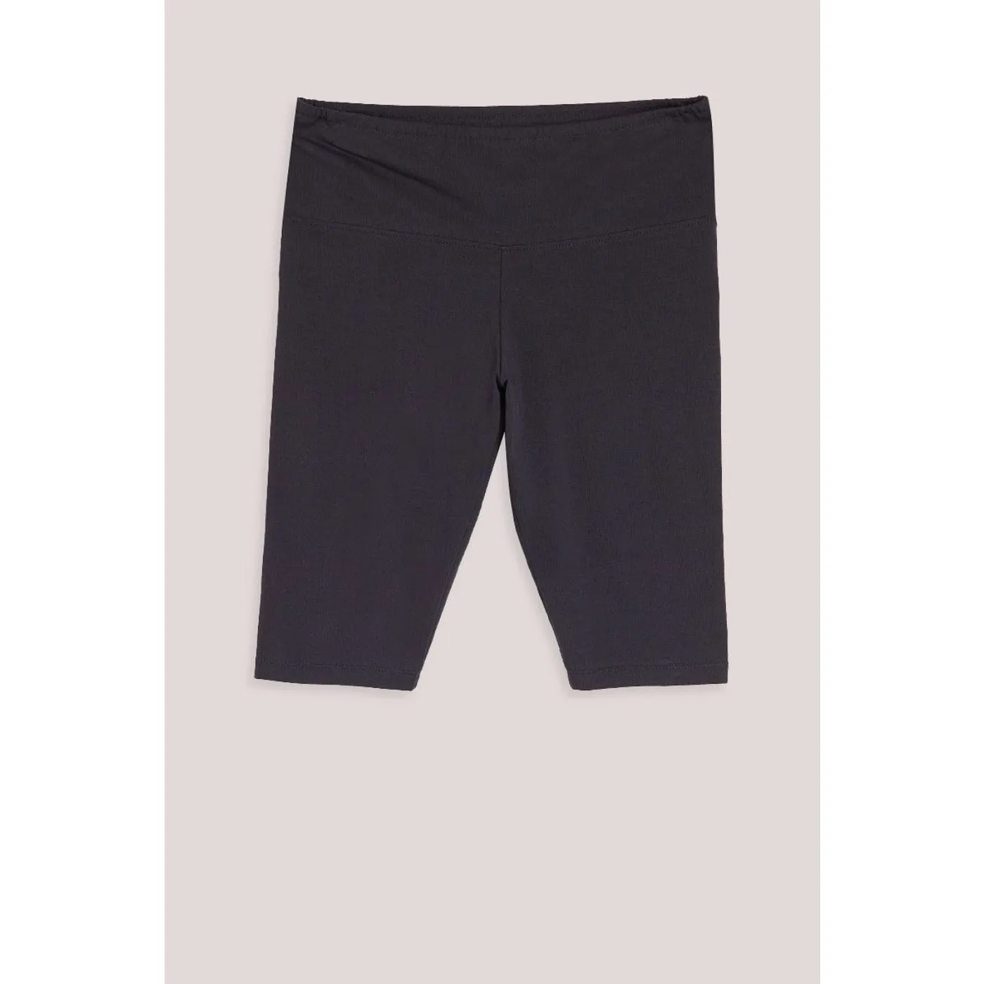 Dull Black Plain Legging Shorts