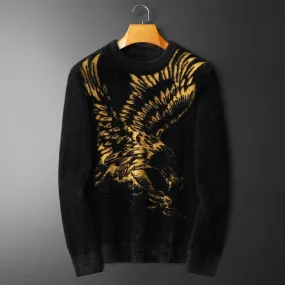 Eagle Pattern Acrylic Material Sweater