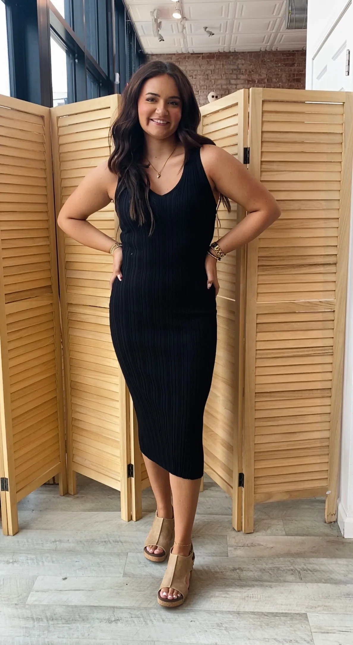 Figured Out Bodycon Dress | Black