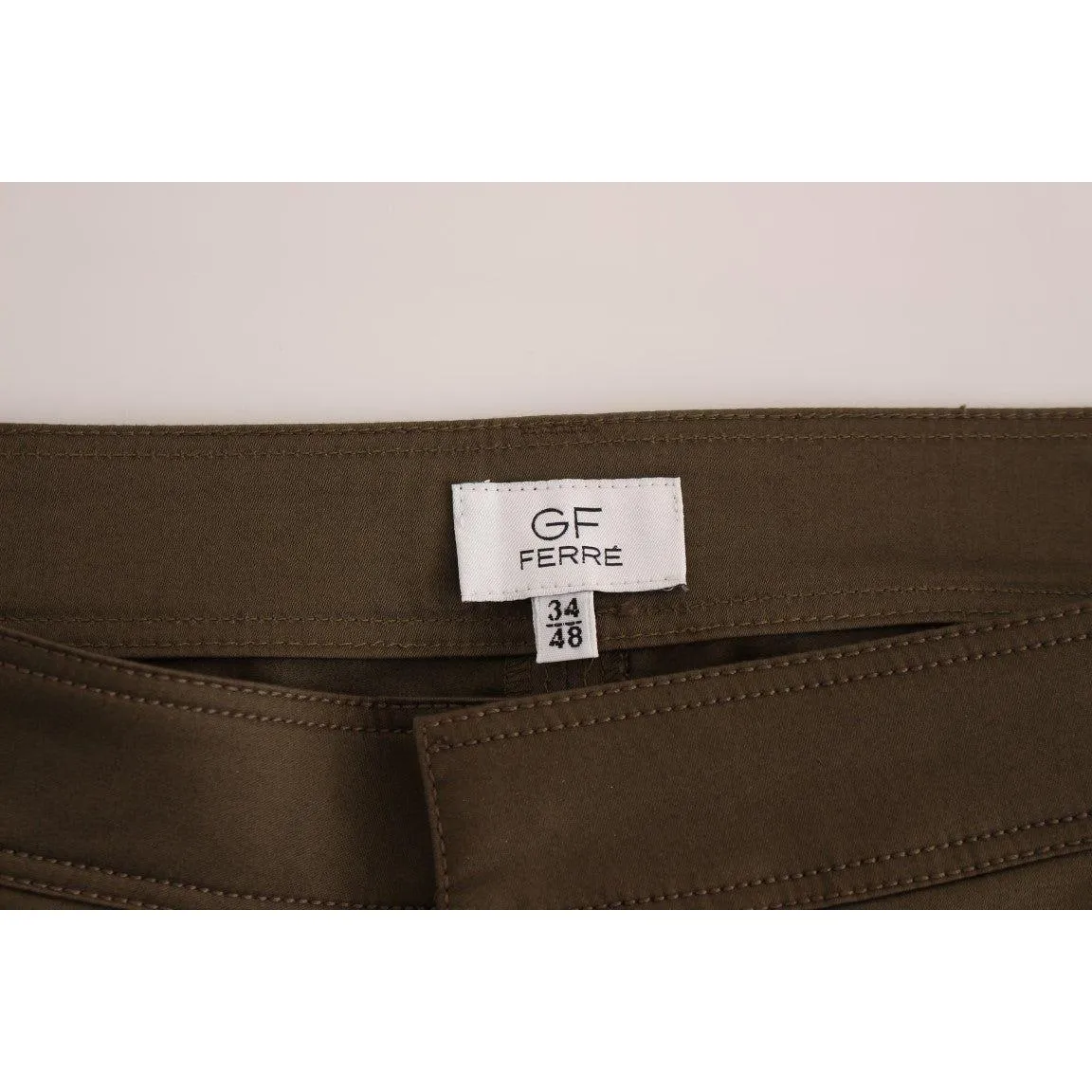 GF Ferre Elegant Green Comfort Straight Fit Pants