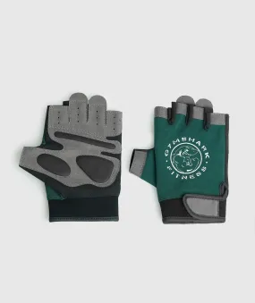 Gymshark Legacy Lifting Gloves - Forest Green/Black