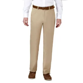 'Haggar' Men's Luxury Comfort Chino Flat Front - Khaki