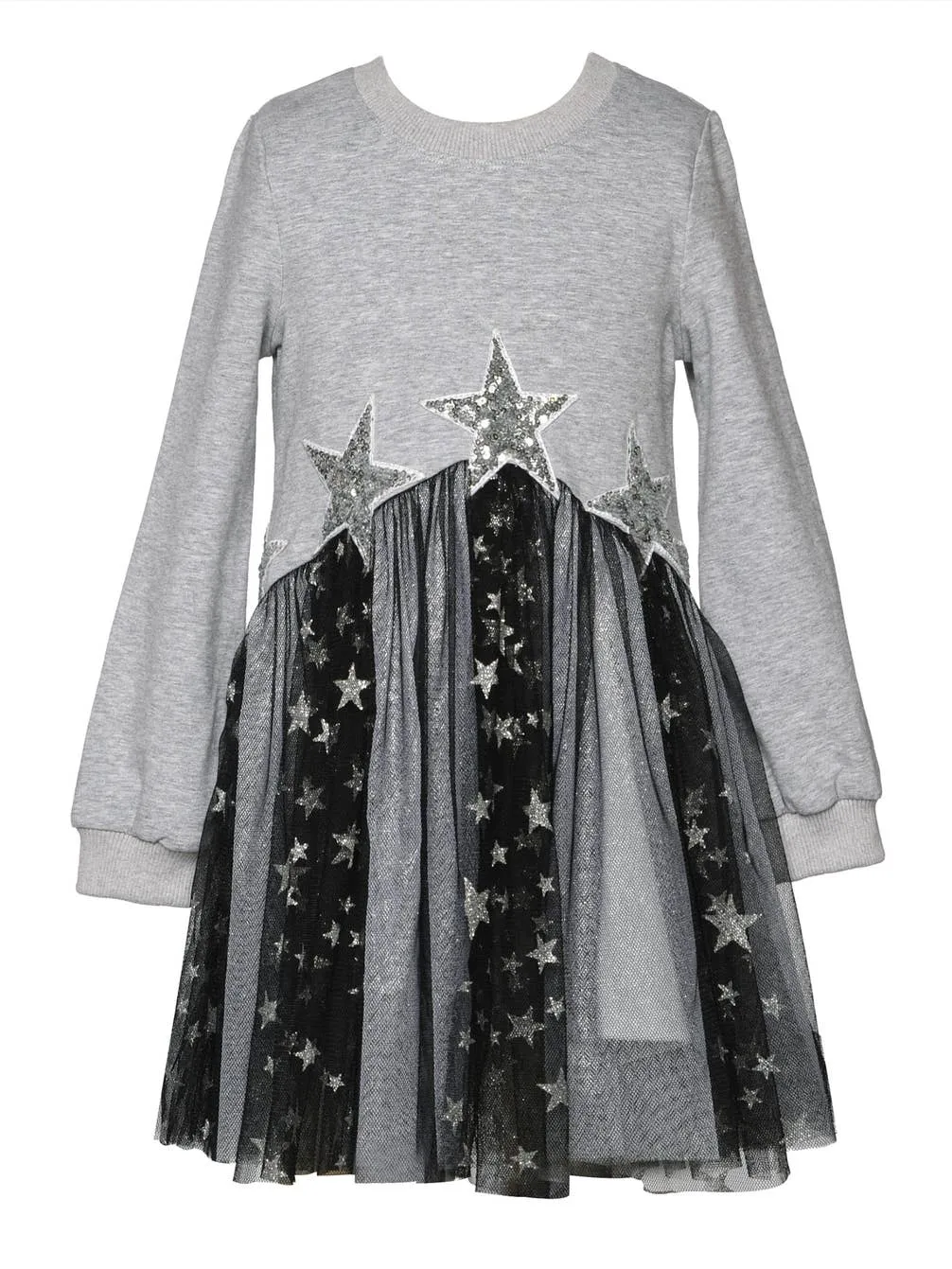 Infant l Toddler l Little Girl’s Silver Star Mesh Tutu Dress