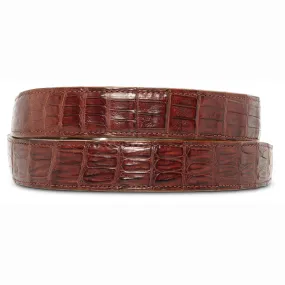 Italian Red Ultra Crocodile Belt Straps