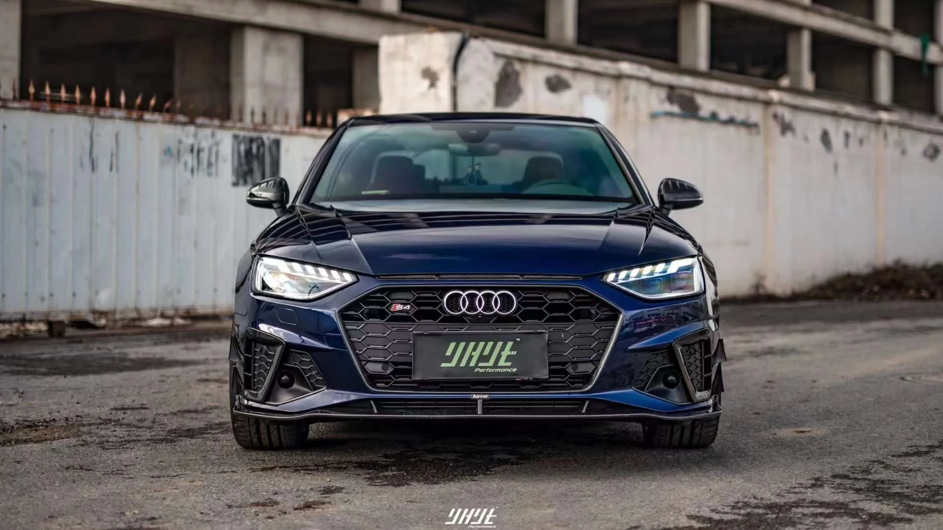 Karbel Carbon Dry Carbon Fiber Front Bumper Canards for Audi S4 & A4 S Line 2020-ON B9.5