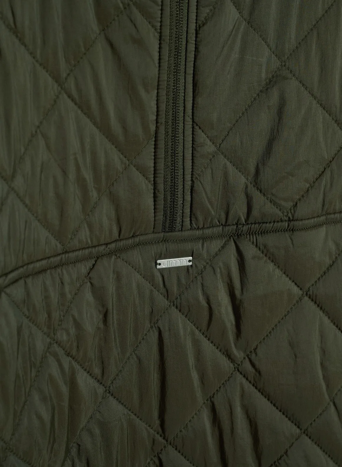 Khaki Oversized Quilted Anorak