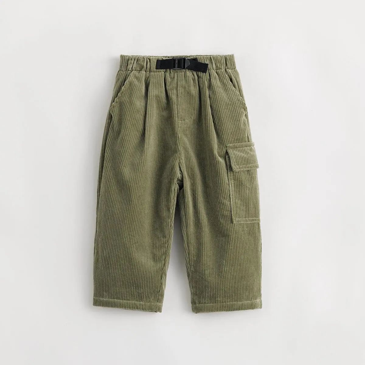 MARC & JANIE Boys Fleece-lined Cargo Corduroy Pants 231972