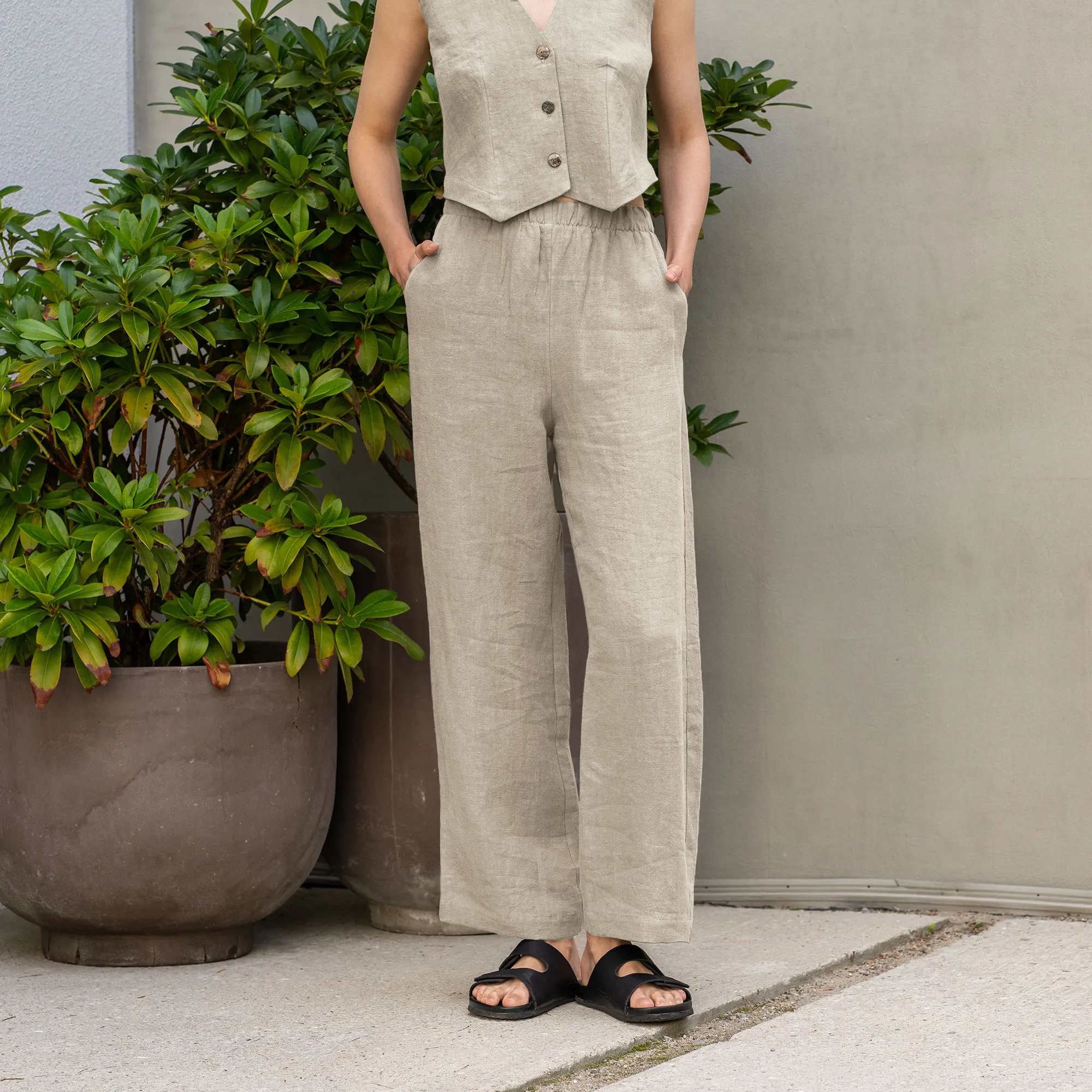 MENIQUE Wide Leg Pants Havana