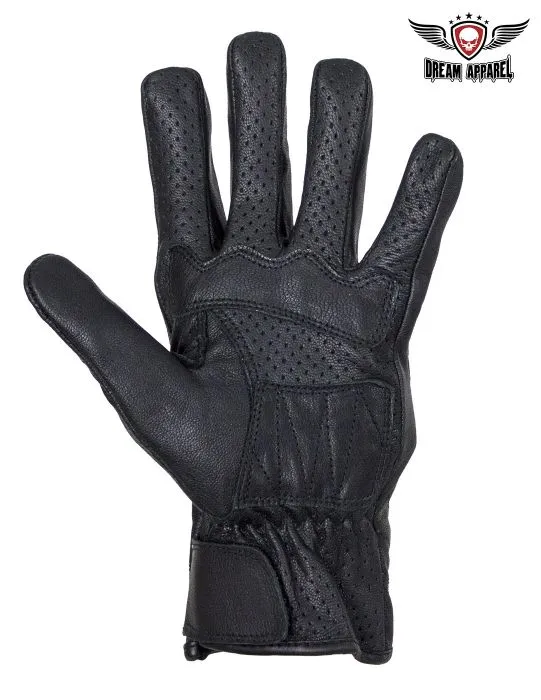 Men's Genuine Leather Racing Gloves, GLZ66-11-DL