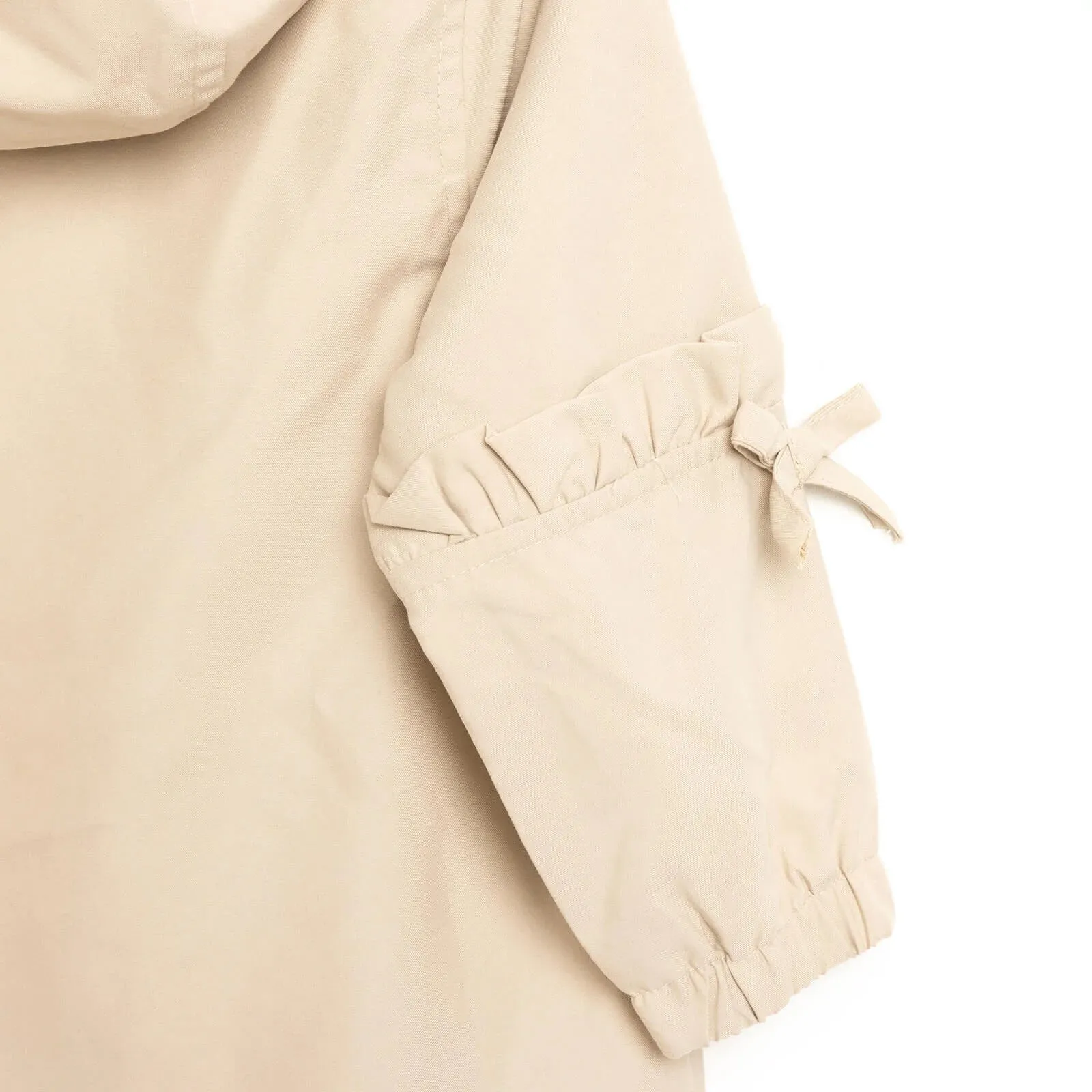 Midimod Basic Baby Girl Hooded Rabbit Raincoat - Beige