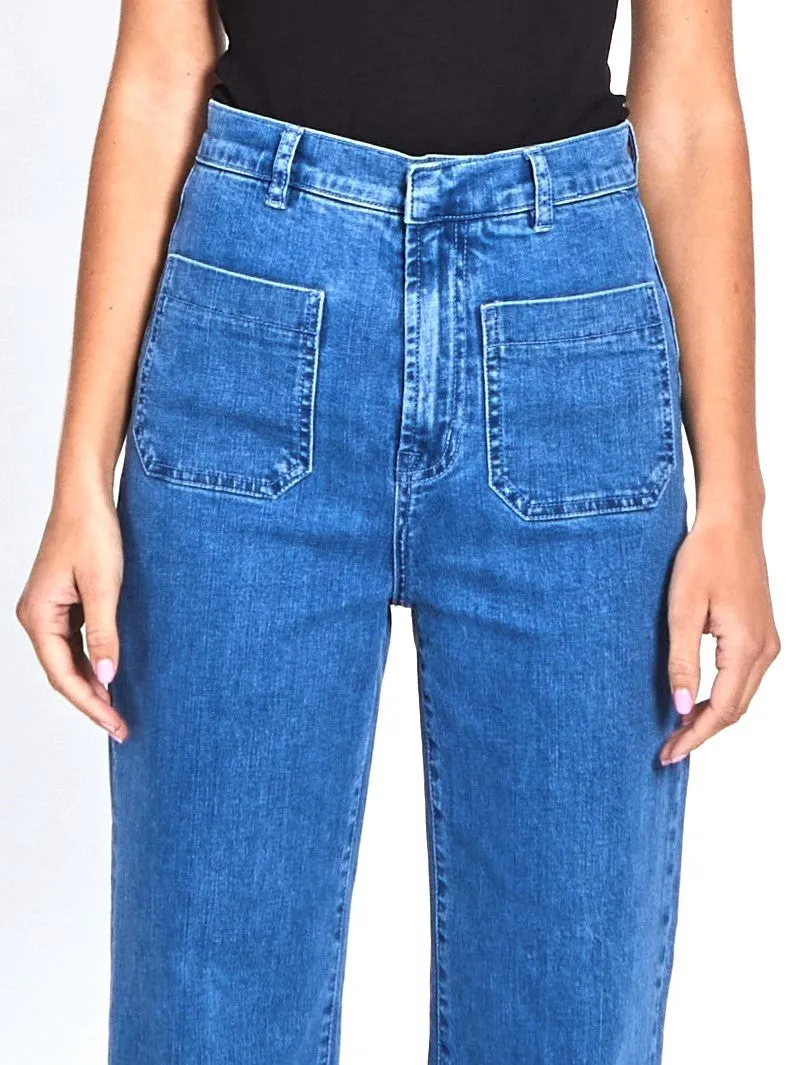 Milan Flare Jeans - Blue Wash