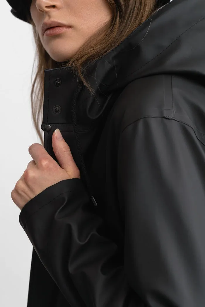 MOSEBACKE RAIN JACKET LONG BLACK