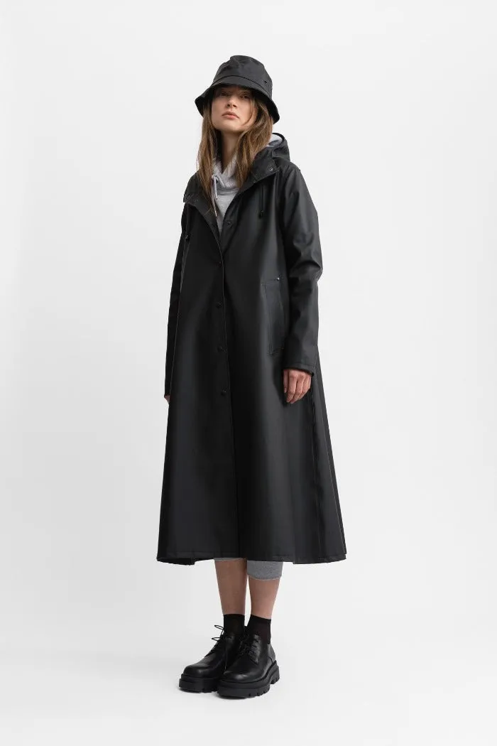 MOSEBACKE RAIN JACKET LONG BLACK