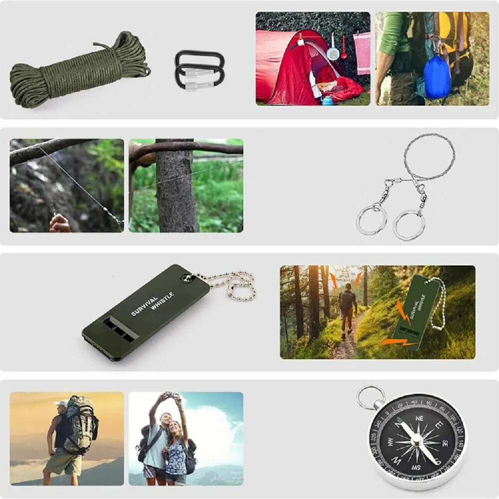 Multi-Purpose Emergency Survival Kit 40-Piece for Outdoor Activities